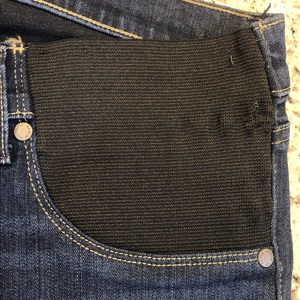 Paige Manhattan Maternity Flare Blue Jeans Mom To Be Fashion Size 30 - Picture 12 of 13